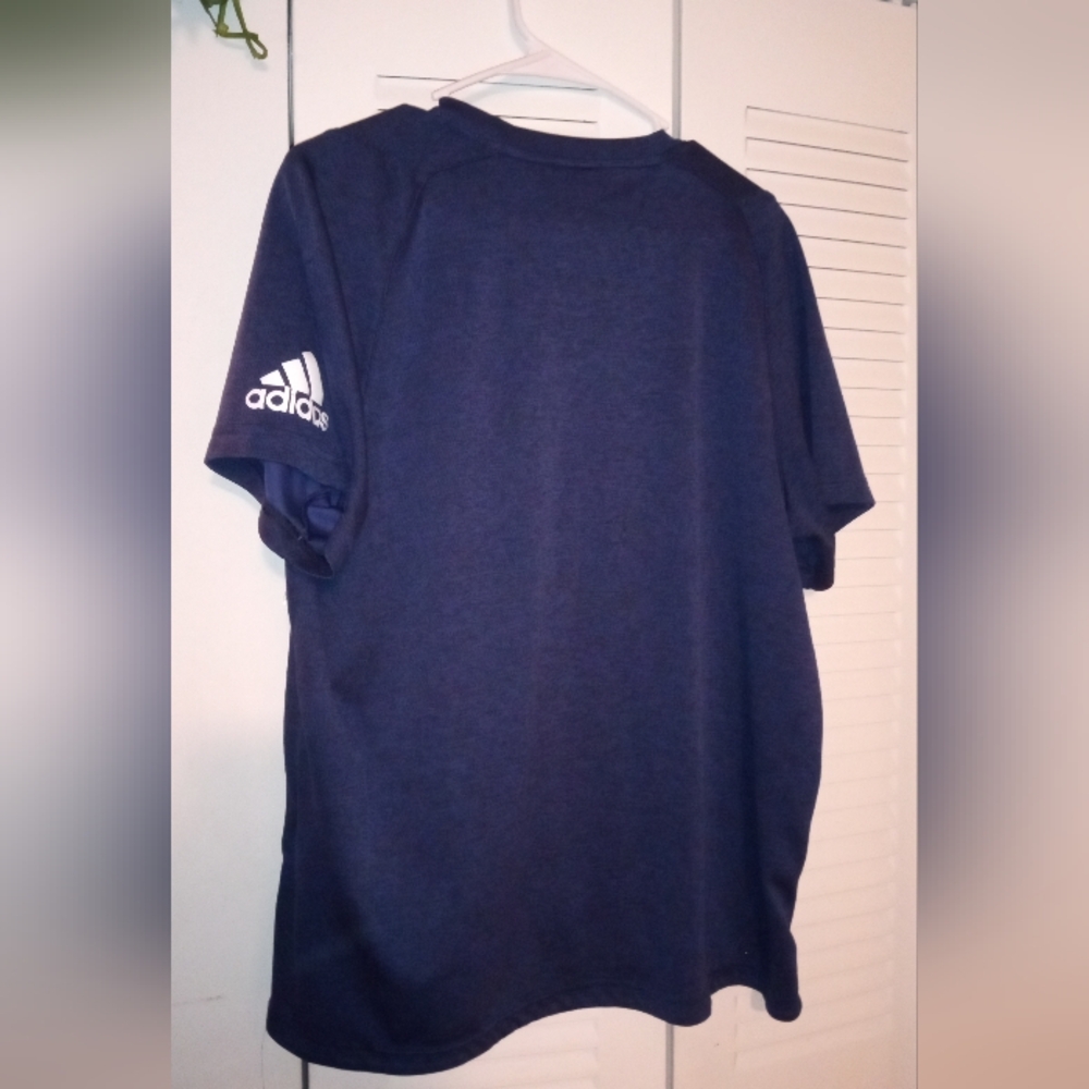 Adidas Deep Blue Crew Neck Tee - Picture 4 of 6